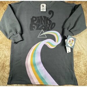 Pink Floyd Kids dark grey sweatshirt dress With rainbow Graphic 3T NWT